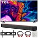 TCL 55" Class 4K UHD QLED HDR Smart Roku TV w/ Deco Home 60W Soundbar Bundle