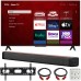 TCL 75" Class 4-Series 4K UHD HDR Smart Roku TV w/ Deco Home 60W Soundbar Bundle